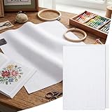 Tranqun 2 Piece Cross Stitch Aida Fabric 14 Count, 59 x 39 Inch Large Size, Classic Reserve Cross Stitch Aida Cloth for Home DIY Home Embroidery Decoration, Curtains, Cushions & Tablecloths