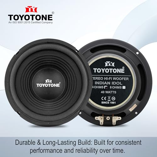 Image of 6 inch Inch 40 WATTS RMS 4 OHMS Cotton Cone Form Edge WOOFER Speaker (INDIAN-IDOL-SERIES-6INCH-WOOFER) 90 * 17 MM Magnet