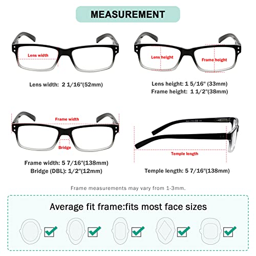 (Must Buy Both Eye) Black Clear-Right Eye +2.50 Reading Glasses With Different Strength For Each Eye #TOP2