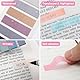 BOUMVID 600 Stück Haftstreifen Plastik, Haftnotizen Tabs, Haftmarker, Klebezettel Klein, Index Sticky Notes, Pagemarker Selbstklebend Pastell Beschreibbare, Page Marker Note Flags