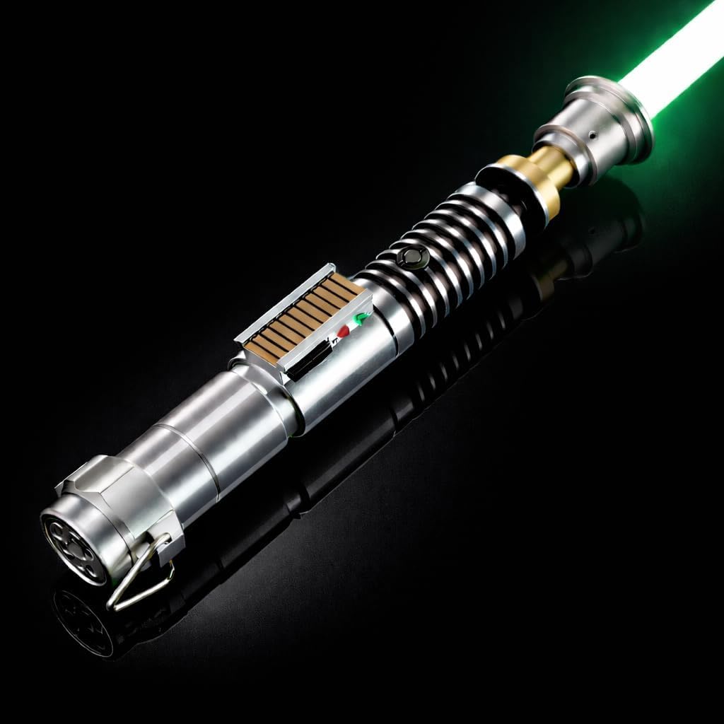 AthlChamp Upgraded APP Control Heavy Dueling Lightsaber for Adults, with Saber Stand, Heavy Metal Hilt & Thick Blade, 16 Sound Effects & Infinite Colour Change (RGB-LK)