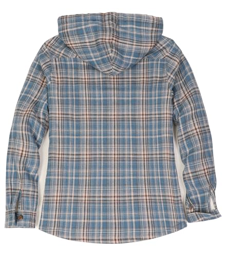 Lisskolo Women Sherpa Flannel Jacket Warm Fleece Lined Plaid Full Zip Flannel Shirt Jacket with Hood3