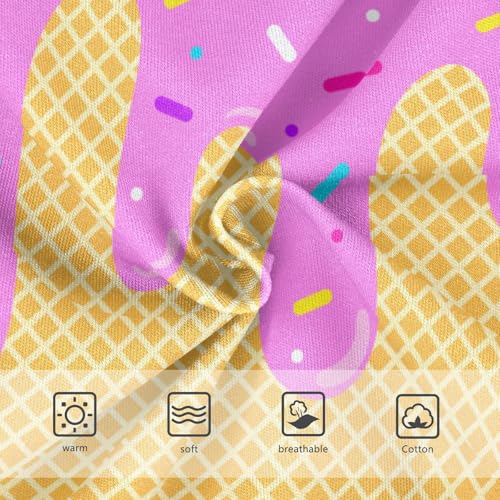 Little Girls' Soft Cotton Underwear Kids Breathable Comfort Pink Ice Cream Panties Briefs Toddler3