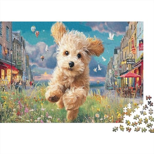 Puzzle de poodle de 1000 piezas para adultos, un regalo divertido y decorativo