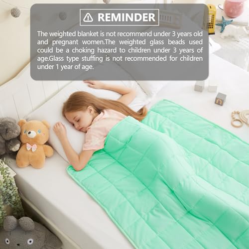 L'AGRATY Weighted Blanket - 36"x48" 3lbs Microfiber Material with Glass Beads Small Blanket for All-Season Summer Fall Winter Soft Thick