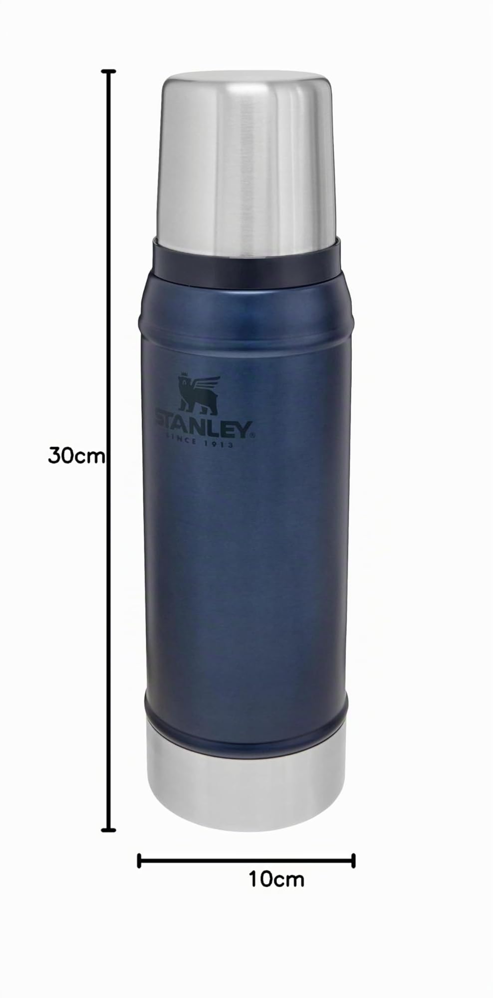 Stanley Classic Legendary Thermos 0.75L - Mantiene La Temperatura 20 Ore (Caldo/Freddo) - Borraccia Termica 750 ml - Senza BPA - Acciaio Inox - Termos - Nightfall