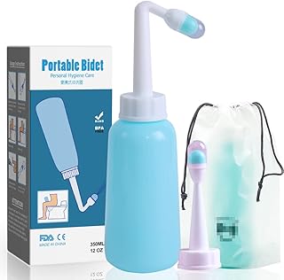 Postpartum Peri Bottle Upside Down Mom Spray Bottle Portable Bidet for Postpartum Care,travel Bidet,Women Baby Mother Washer 2In1 Handheld Personal Bidet Bottle 350Ml,Resistant to 100ºC,Bonus Bag (Green)