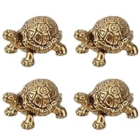 Fukaisu 4stk Mini Schildkrötenförmige Kupfer-Badeplatten-Dekorationen, Kupfer Vogelbad-Reinigungsscheibe Dekorativer Vogelbad-Reiniger Universell Passend für Outdoor-Vogelbäder & Schalen