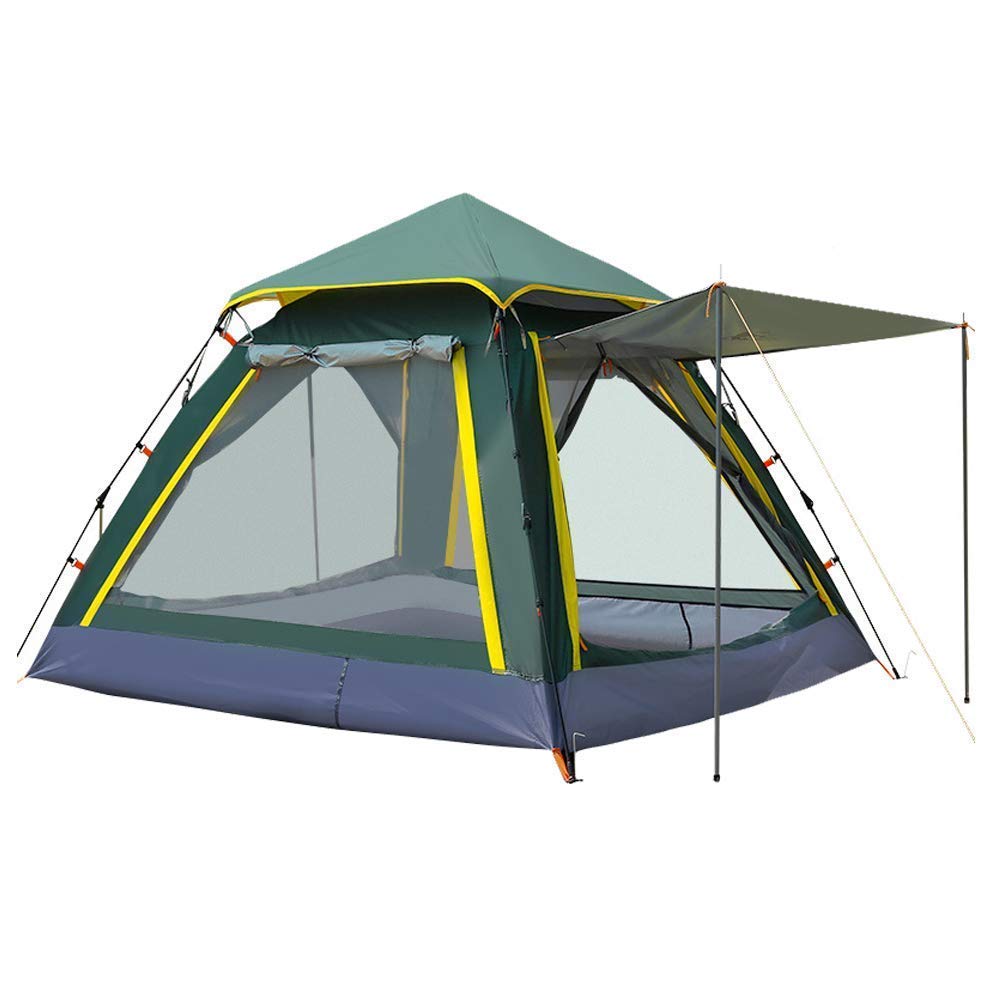 automatisch aufklappbares zelt Vollautomatisches, schnell zu öffnendes für den Außenbereich, einlagiges Pop-Up-Zelt für 3–4 Personen für Camping und Wandern Sport & Freizeit Aufbewahrung Baumwolle Emaille Becher (Color):Black Green's Lilli 24 Zoll