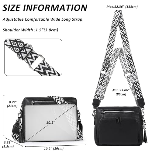 Crossbody Bags for Women MultiPockets Purses for Women Vegan Leather Shoulder Bag with Ajustable Strap for Shopping3