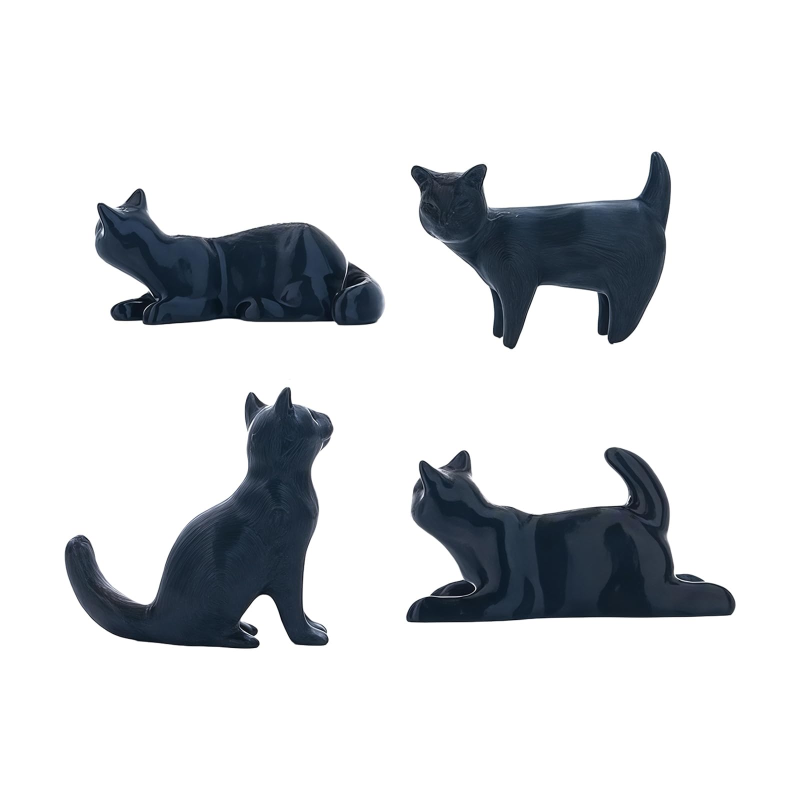Mekalero Black 4Pcs Cats Refrigerator Magnets Fridge Magnets For Locker Whiteboard Decorative Magnet Garage Door Magnet Stickers Whiteboard Decorative