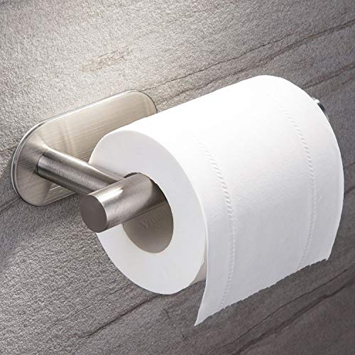 Taozun Toilet Paper Holder Self Adhesive Bathroom Paper Towel Roll Holder Wall Mount, SUS 304 Stainless Steel