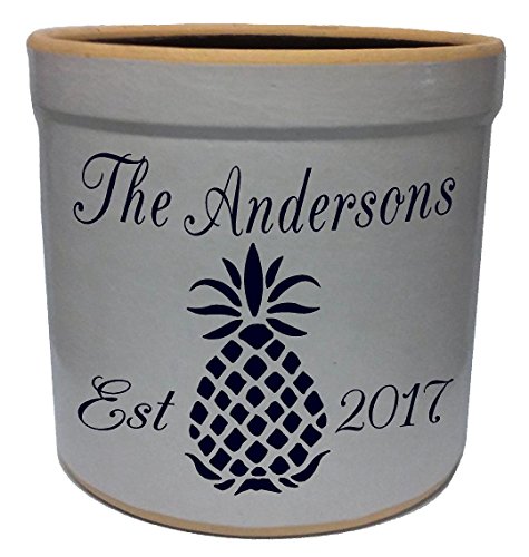 2 Gallon Personalized Stoneware Crock - Pineapple #TOP5