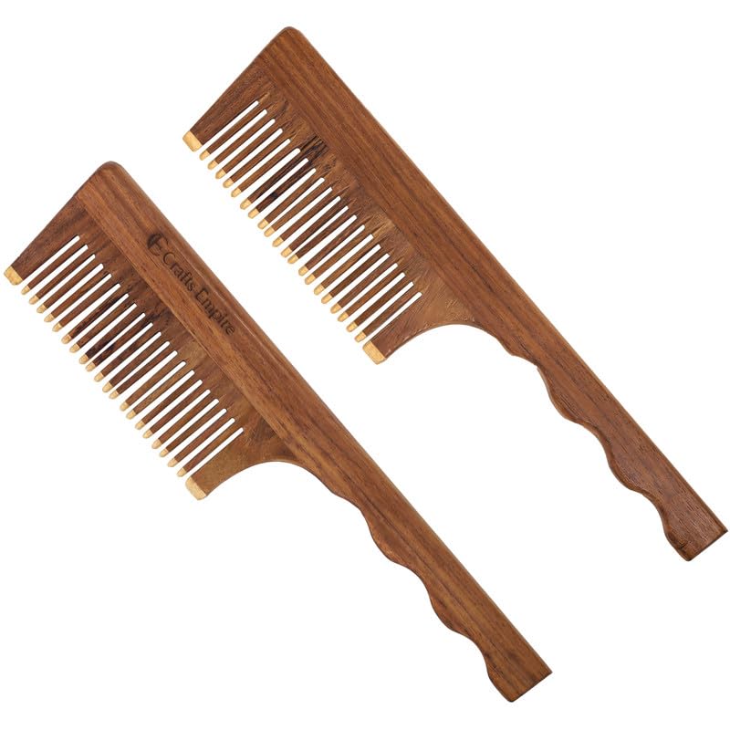 Wavy Handel comb (Sheesham) for hair growth and healthier scalp | An ideal wooden comb for women| Everyday styling and hair care routine Wavy Handel comb (Sheesham) for hair growth and healthier scalp | An ideal wooden comb for women| Everyday styling and hair care routine