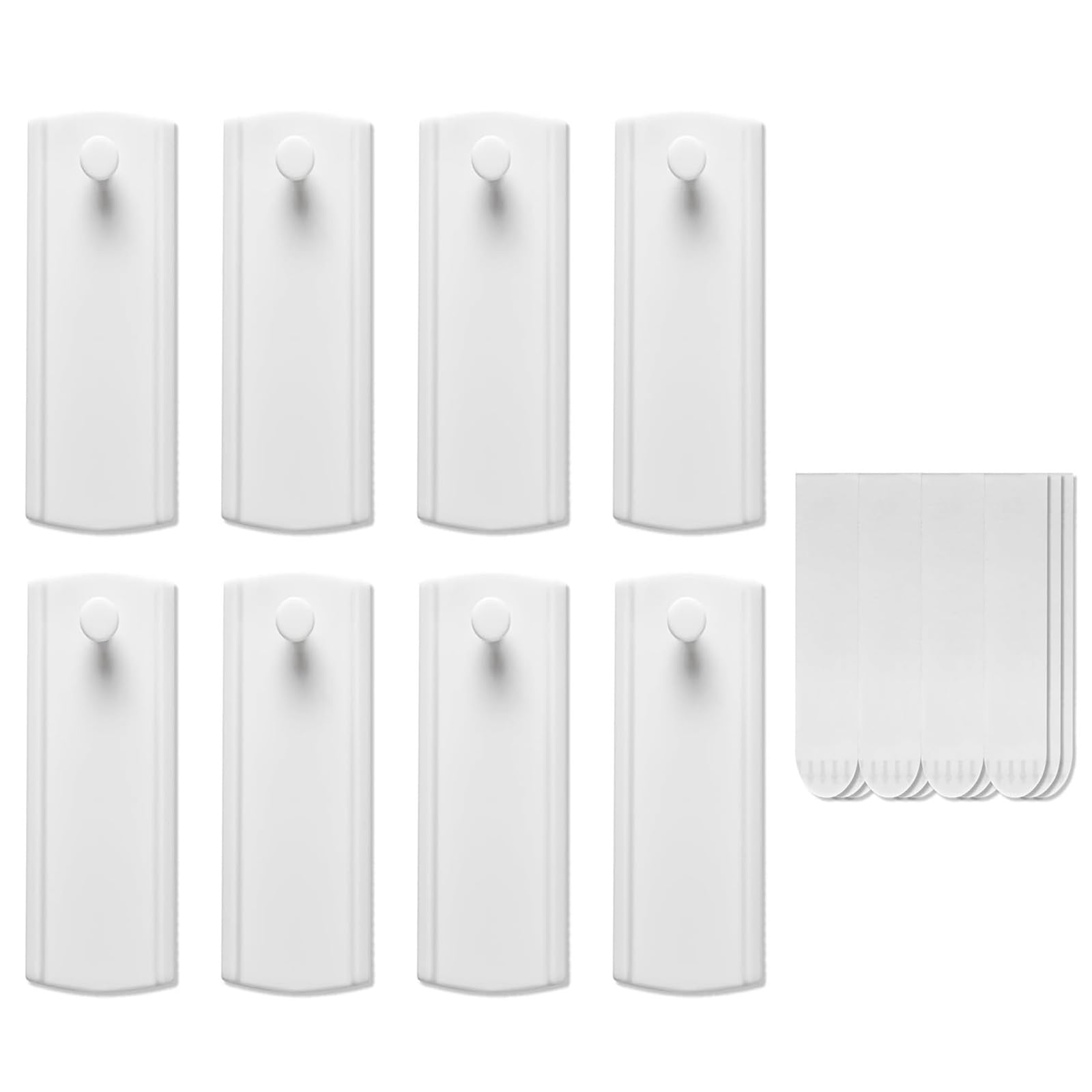 8 Universals Frame Hangers with 24 Removable Adhesive Strips Not Nails Adhesive Picture Hooks Damage None Picture Hangers for Home Bathroom Kitchen Door Closet Universals Frame Hanger