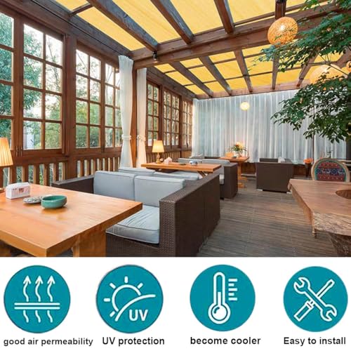 Filet d'ombrage 2x12m anti-UV avec œillets pour protéger votre jardin