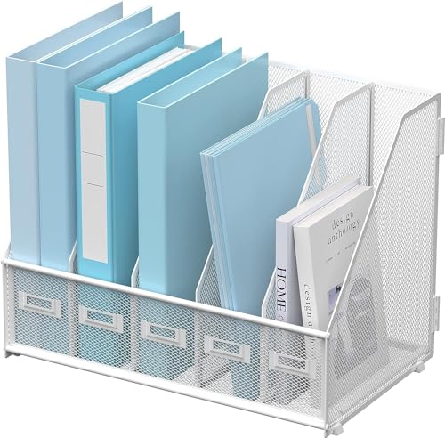 SUPTIDY Schreibtisch-Organizer aus Metall, Zeitschriftenhalter...