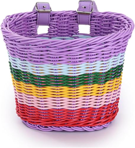 Fahrrad Korb Fahrradkorb Kinder Vorne mit Verstellbar Kunstlederriemen...