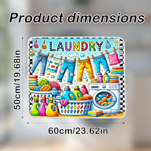 Image of Nuxovilar Checkered Dryer Cover Top 23.6x19.7in Polyester Mat