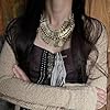 Vintage Engraved Coin Tassel Choker Necklace for Women Girls Unisex Boho Ethnic Gypsy Indian Chunky Bib Statement Clavicle Necklaces Bohemian Retro Gothic Collar Carnival Jewelry Costume (Gold) #2
