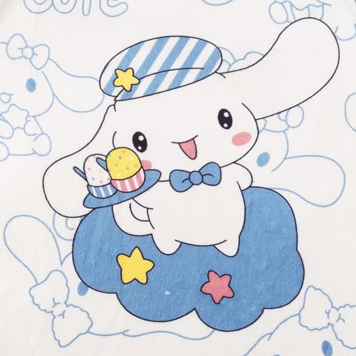 Cartoon Fleece Pajamas Set Petite Women Girls Lounge Set Comfy Sleepwear Long Sleeve Top and Pants 2 Piece PJ Sets, Blue, 2XS4