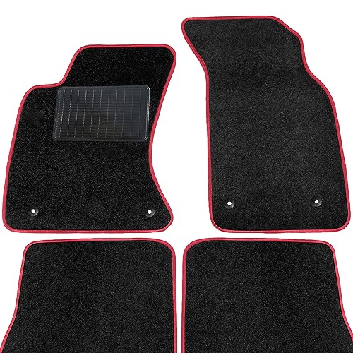 moto-MOLTICO Fußmatten Auto Velours Autoteppiche Schwarz Automatten Set 4-teilig passend für Audi...