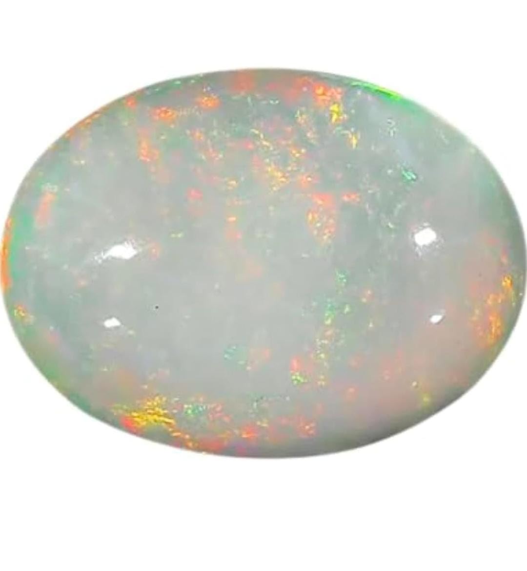 jagdart 100% Certified Australian Fire Opal Stone Natural 6.25 Ratti for men and woomen (White Hills Opal Gemstone/fire Opal Stone Original Opal Gemstone Ring)-picture-27