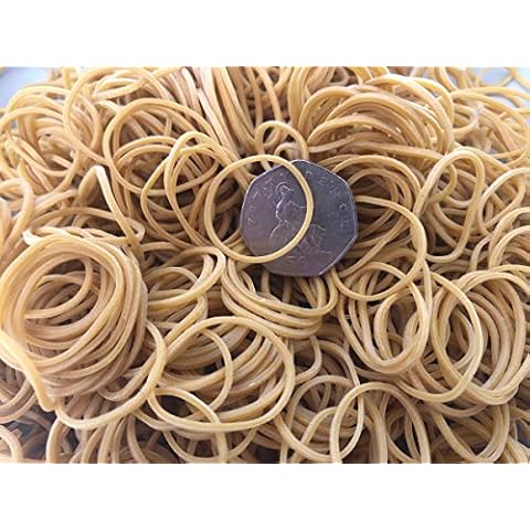 600 x Small No.10 First Steps ® Rubber Elastic Bands 1" 35mm x 1.5mm Ideal for Jam Jars Cover