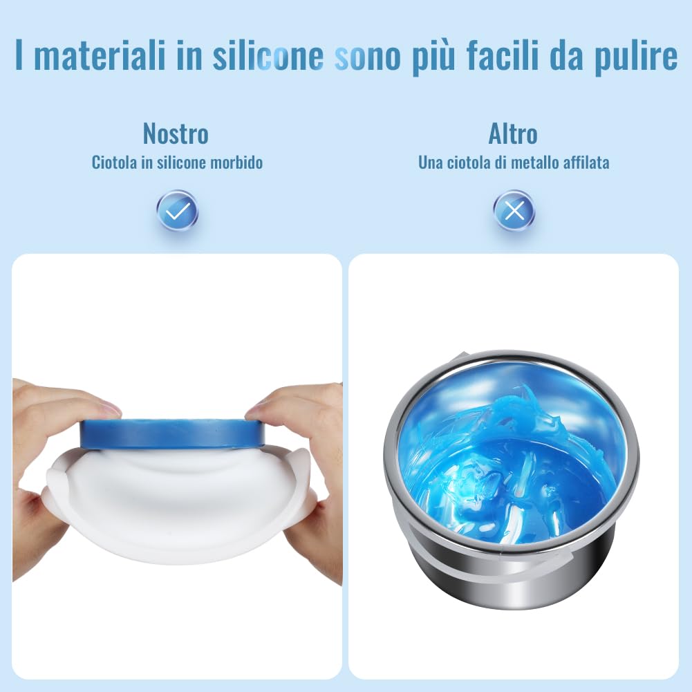Cera Brasiliana Kit, Scaldacera Professionale per Depilazione, Siliconico Depilazione Barattolo con LCD Temperatura Regolabile (Nero, 21 * 21 * 15cm)