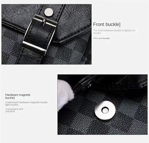 Leather Laptop Backpack for Men Women, School College Bookbag Casual Travel Daypack (schoolbag1)3