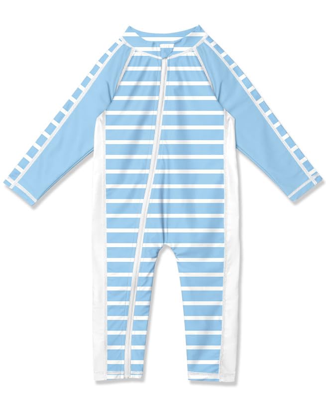BesserBay Baby Rashguard UPF 50+ Langarm Badeanzug Reißverschluss 0-36 Monate