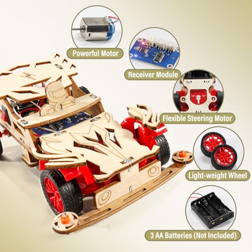 STEM Kits for Kids Age 8-10, STEM Toys for Boys 8-13, Remote Control Model Car Building Kits, Wood 3D Puzzles 8-12, Science Crafts Projects, Gifts for 8 9 10 11 12 13 14 Year Old Teen Boys Girls - Image 5