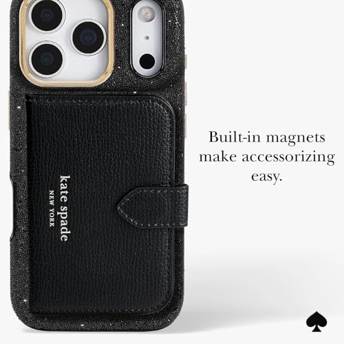 Image of kate spade new york iPhone 17 Pro Max Case - Compatible with MagSafe - Designer Phone Case - Crystal Pave Nightfall
