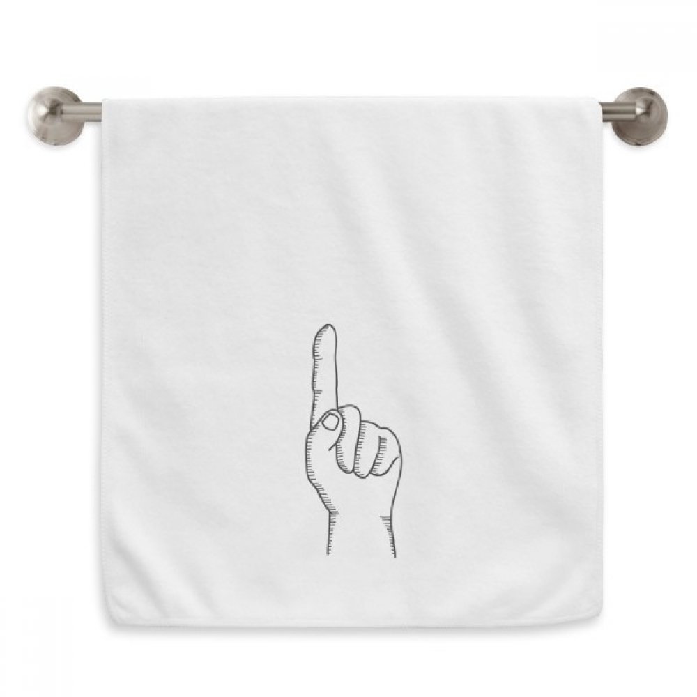 Serviette débarbouillette ultra moelleuse absorbante motif up gesture 13x29 inch