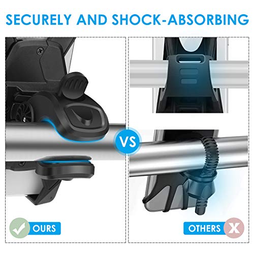 Bike Phone Mount, One-Touch Release Bike Phone Holder, 【Newest】 Gobeigo Anti Shake and Stable 360° Rotation Cell Phone Bicycle/Motorcycle Handlebar Mount for iPhone, Samsung & Smartphone in 4\" - 7\"