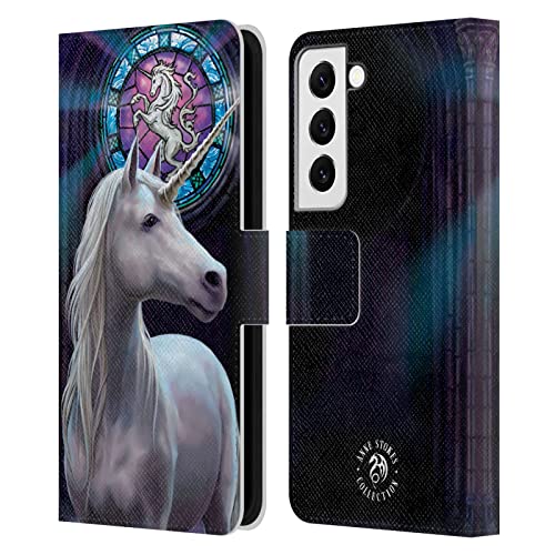 Carcasa tipo libro para Samsung S22 5G con arte de Anne Stokes y soporte horizontal