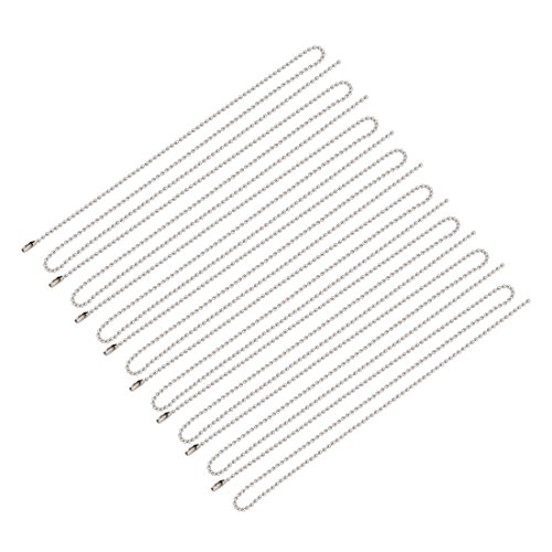 Aexit Chaîne de boule de perle d'acier inoxydable Keychain 2.4mm par 31 pouces 8pcs CN511974L959472J