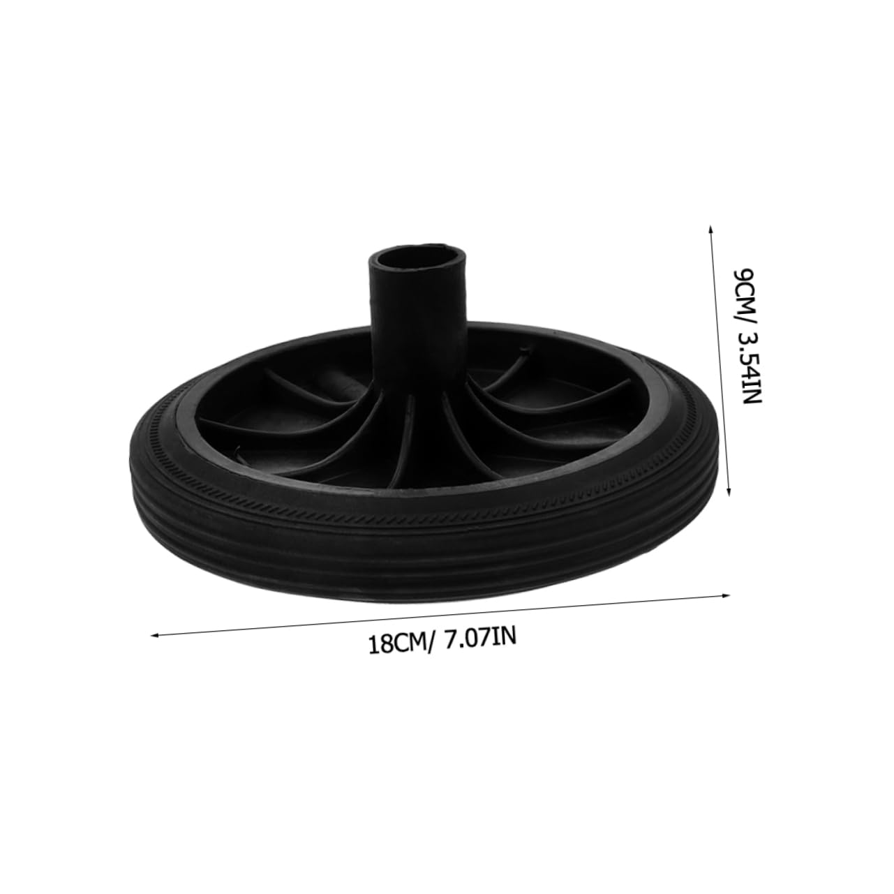 Zerodeko 2 Set Ruote Per Bidoni Della Spazzatura Da Esterno Carrello Della Spazzatura Ruote Per Pattumiera All'aperto Pratica Puleggia Per Pattumiera Gomma Da Cancellare Black 2 Pezzi * 2