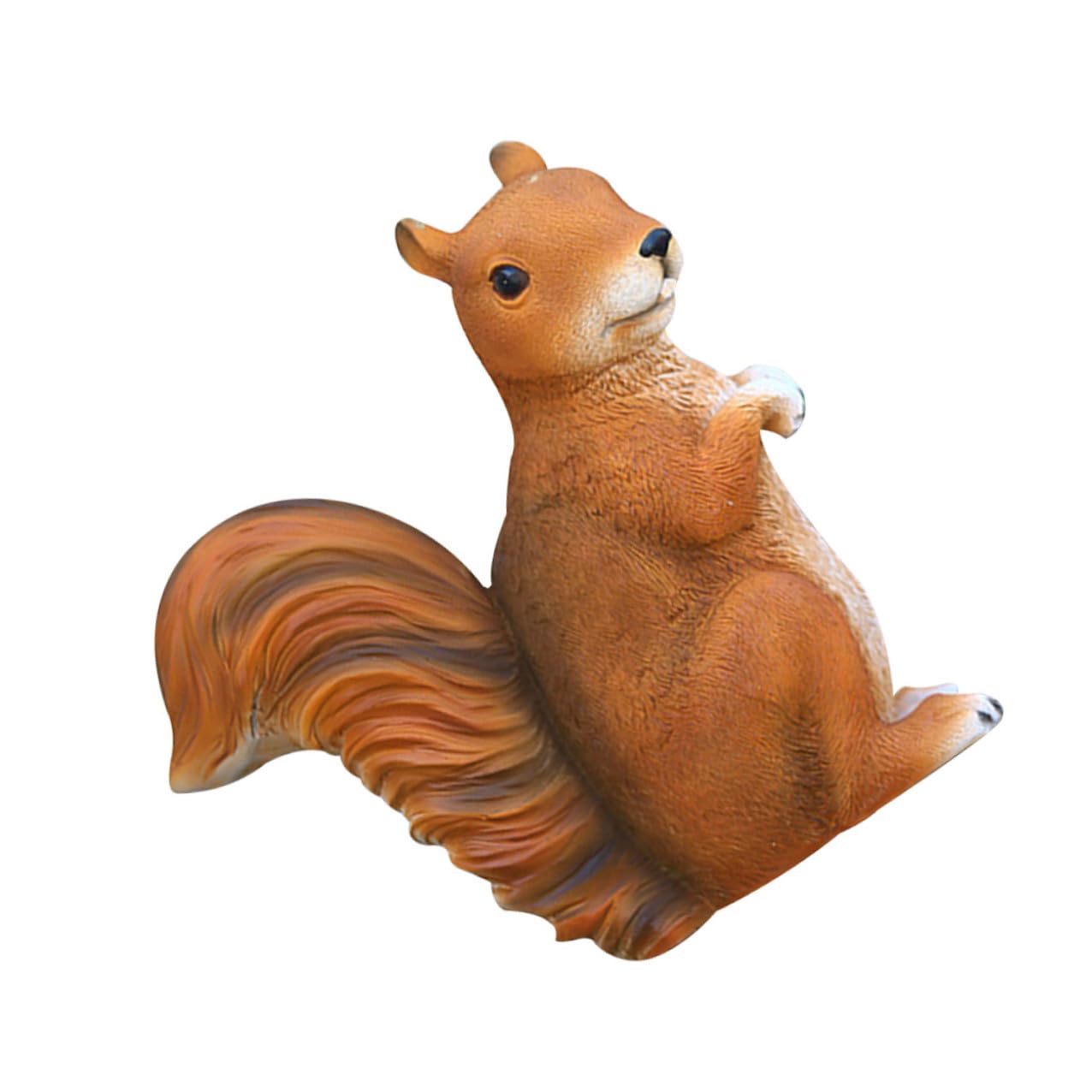 COLLBATH Décoration Écureuil en Résine Marron, Figurine Style Cartoon