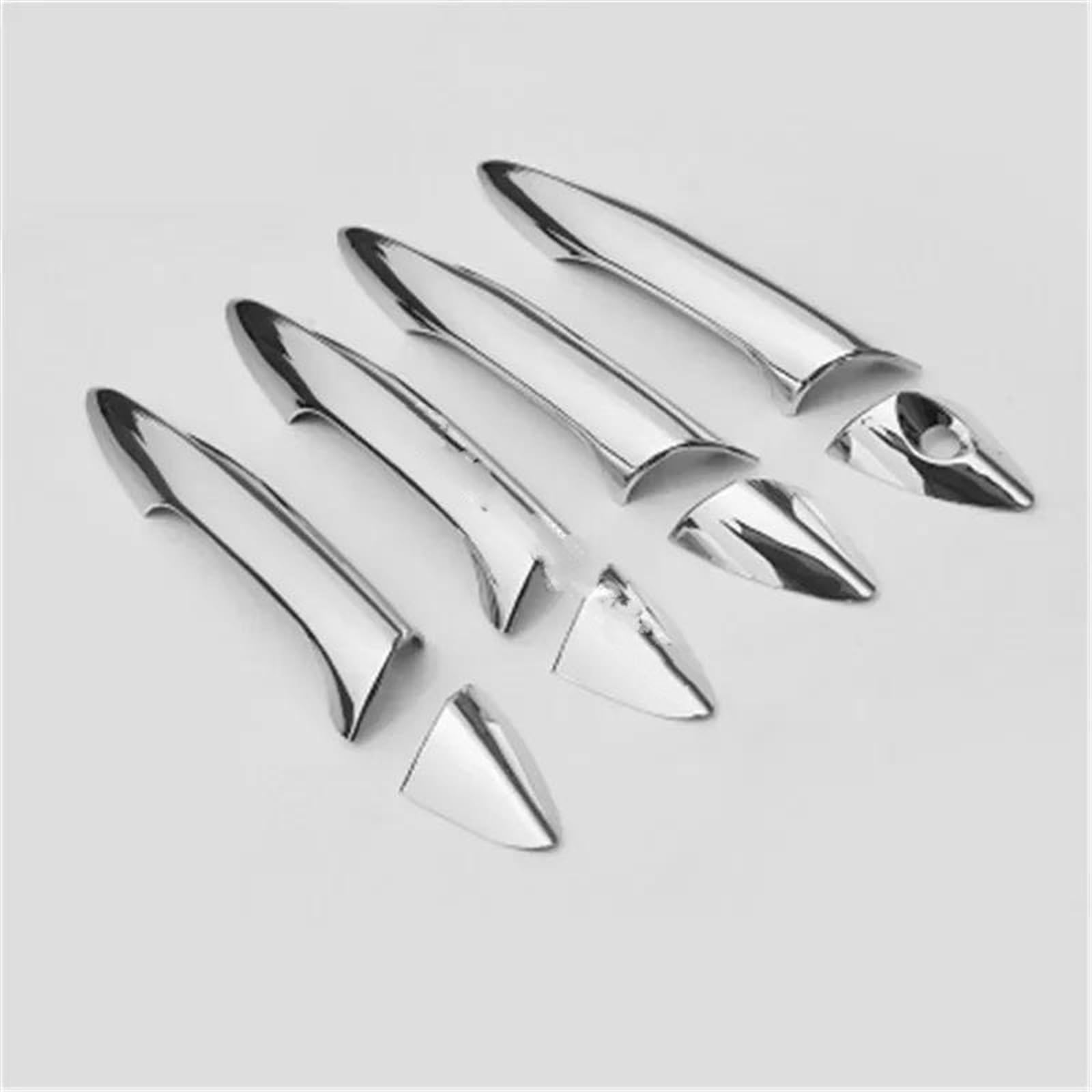 Slimes Chrome 2 Carbon Fiber Chrome Car Door Handle Bowl Cover For Hyundai For Elantra 2011 2012-2016 Accessories Sticker Protection(Chrome 2)