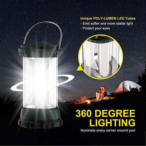 Comsoon Camping-Laterne, batteriebetriebene LED-Laterne mit 4 Leuchtmodi, IPX4 wasserdicht, tragbare Camping-Lichter für Hurricane, Sturm, Notfall, Überlebens-Kits, Outdoor, Wandern, Angeln, Ausfall - Image 4
