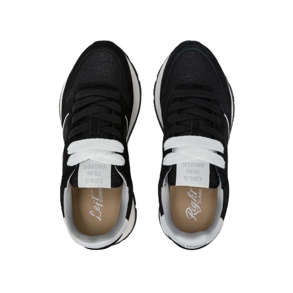 SUN68 ALLY GLITTER TEXTILE Sneaker da Donna Nero Z35203-11