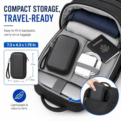Image of Travel Router Case for NETGEAR Nighthawk 5G Mobile Hotspot M7 (MH7150), Portable WiFi 7 Router Storage Bag with Mesh Pocket & Detachable Strap, Hardying Case for RV, Travel & Remote (Case Only)