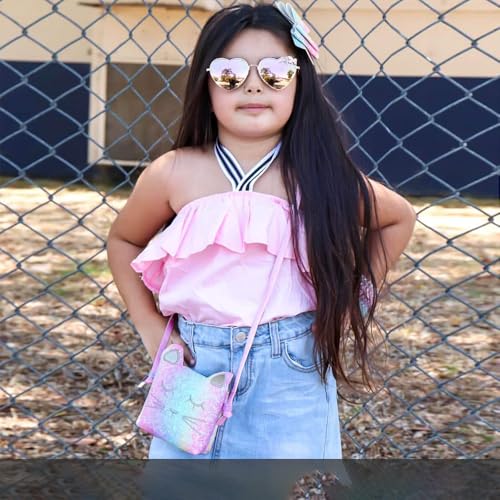 Women's Crossbody Bag Mini Cute Cat Shape Shoulder Bag Fashion Colorful Gradient Small Card Holder4