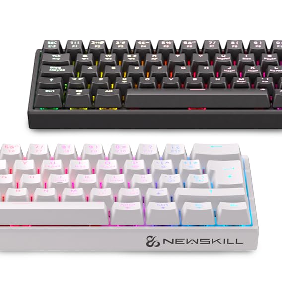 Clavier gaming Bluetooth blanc compact pour éliminer les câbles sur le bureau