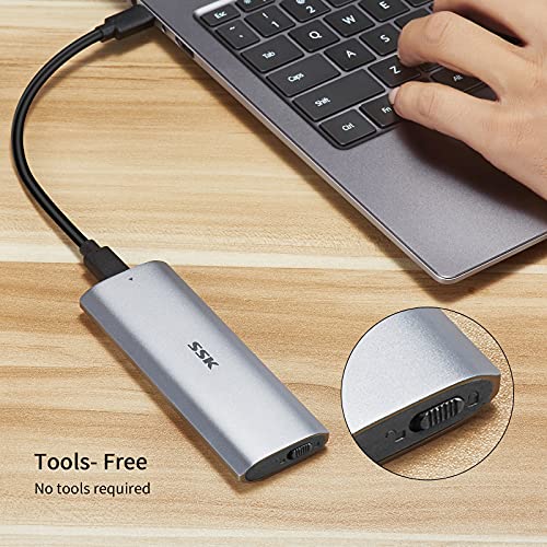 Caja externa SSK para SSD M.2 NVMe USB 3.2 Gen 2 2 unidades miniatura 6