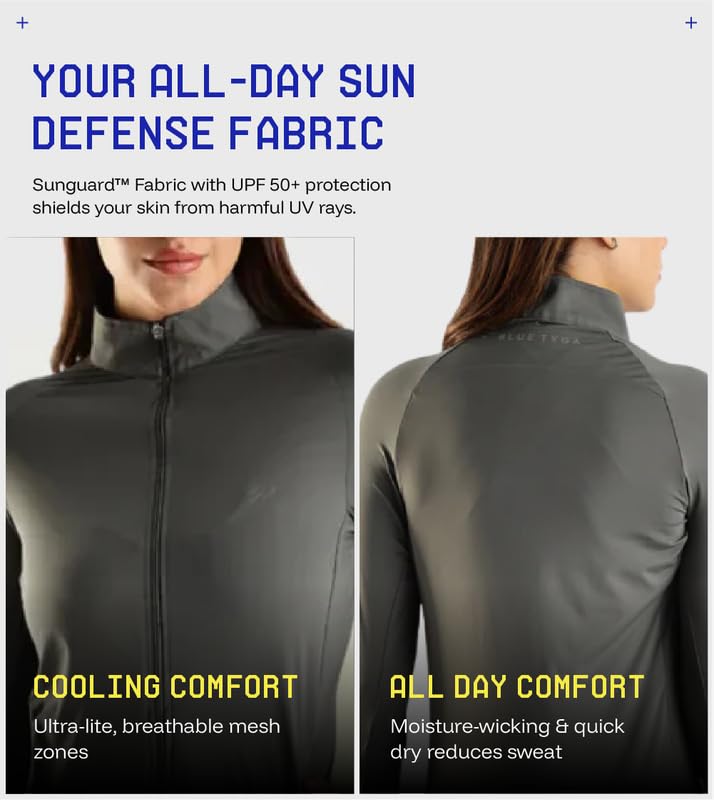 Image of Womens Sunscreen Jacket ICE Pro - UPF 50+ Cooling Jacket for Men & Women|Cool Rush Pro Tech,UV Protection,Breathable,Sweat-Wicking, Anti-Microbial, Lightweight Sun Hoodie for Outdoor Sports & Travel