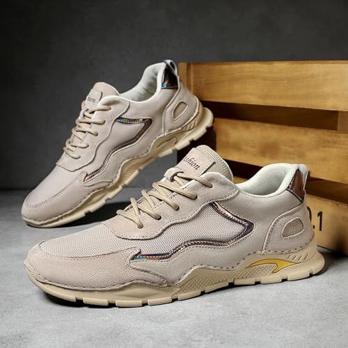 Aceptolcom Men's Suede Arch Support Slip On Walking Shoes Casual Lightweight Breathable Non Slip Orthopedic Sneakers Work Office Outdoor Shoes4