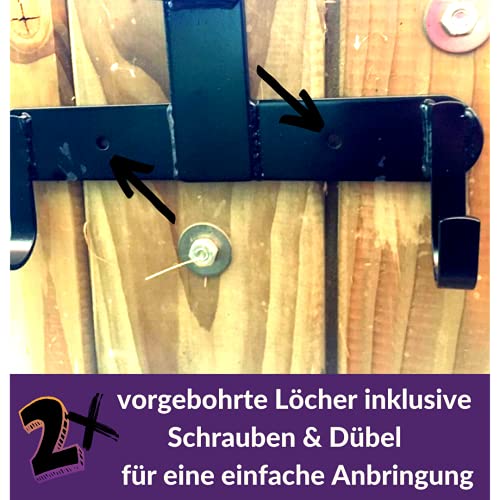 Foto von Pferdelinis Sattelhalter klappbar zum Einhängen Pferd | Sattelhalter zum ausziehen | Sattelhalter transportabel | schwarz (1x Schwarz)