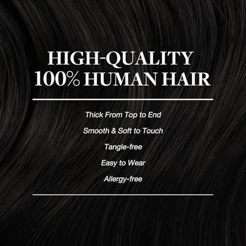 Image of GOO GOO Clip in Hair Extensions Real Human Hair Black Remy Extensions